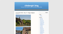 Desktop Screenshot of blog.climbergirl.com